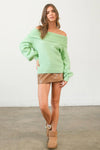 jade green knit sweater