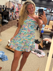 Amalfi Garden One-Shoulder Dress