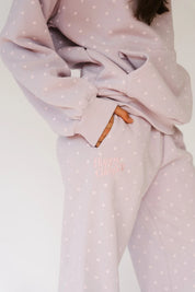 Happy Camper Polka Dot Lilac Wide-Leg Pants