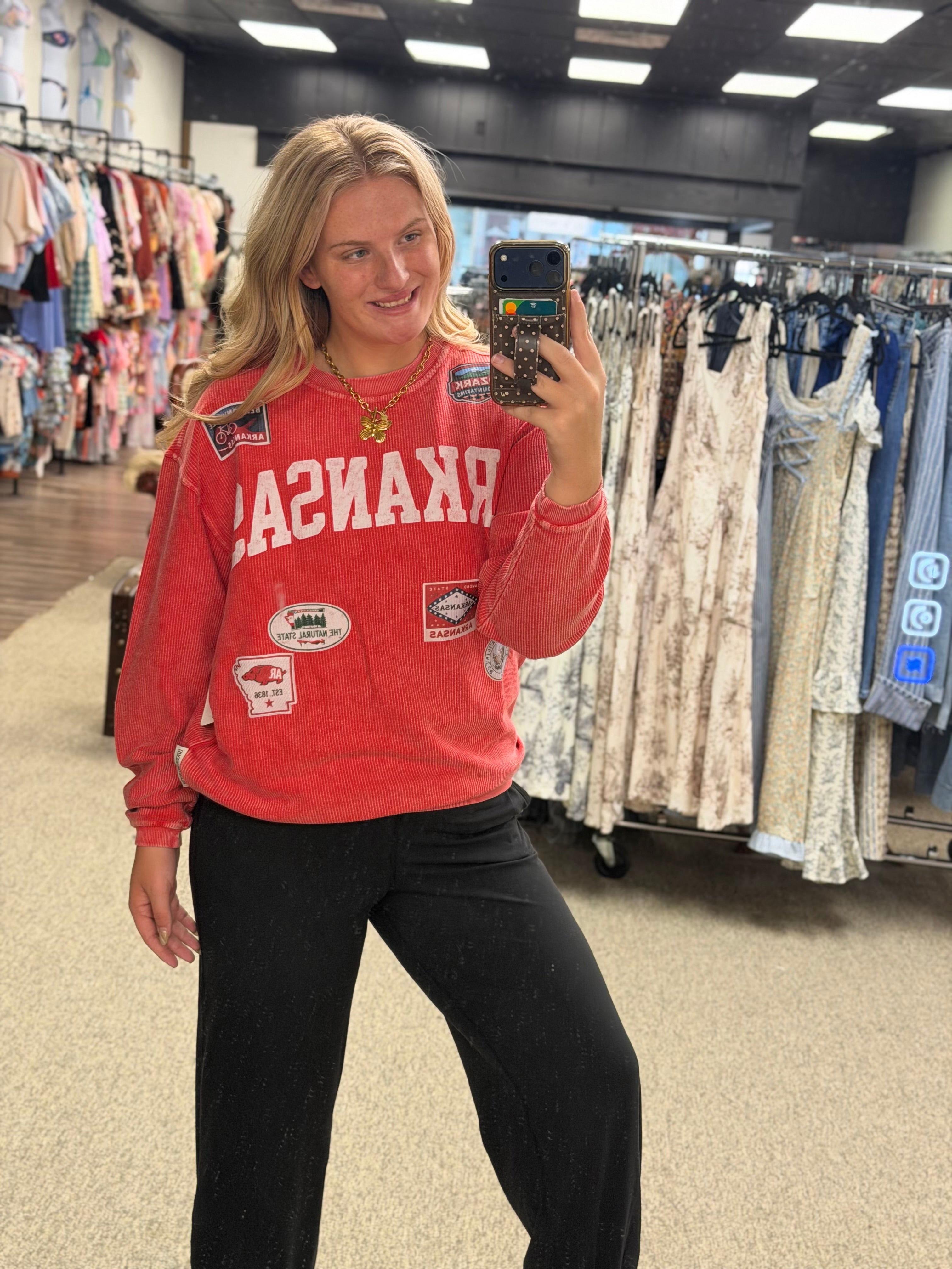 Arkansas Game Day Patch Sweatshirt