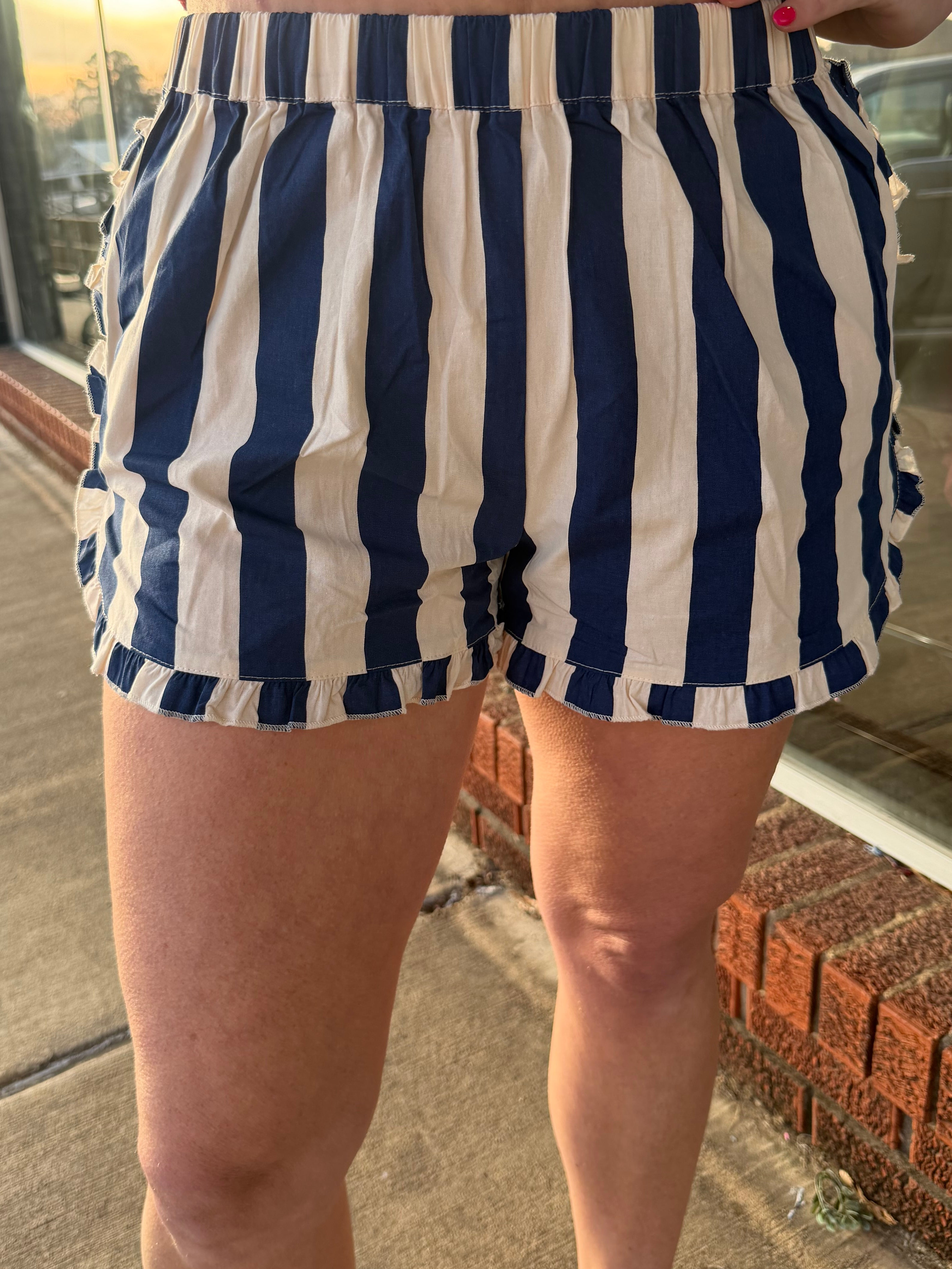 Boardwalk Babe Striped Shorts