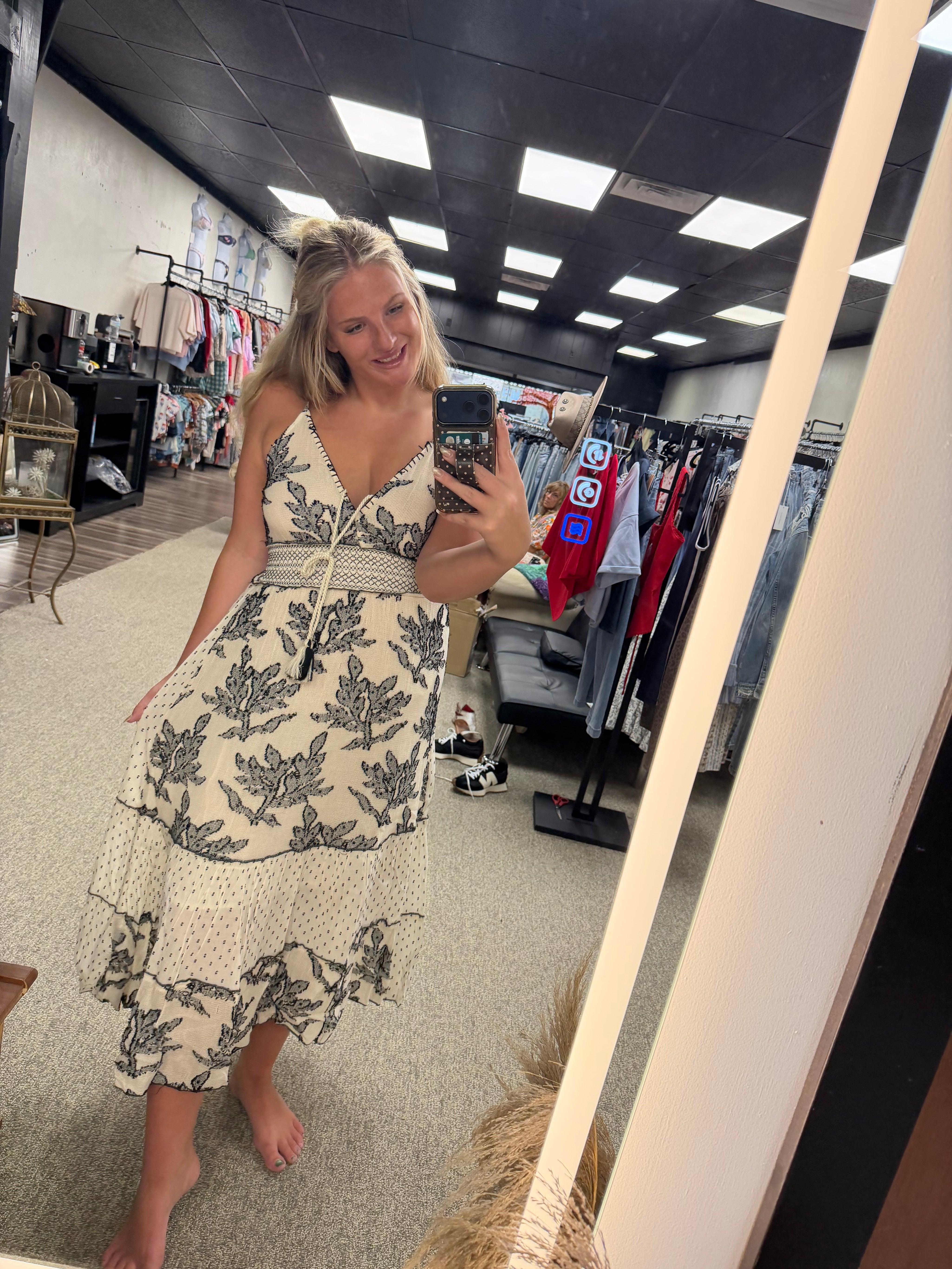 Coastal Garden POL Maxi Dress