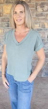 Short sleeved v neck