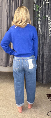 RISEN Flower Power Baby Barrel Jeans