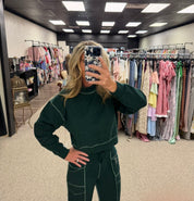 Vintage Havana Emerald Green Wide-Leg Pants