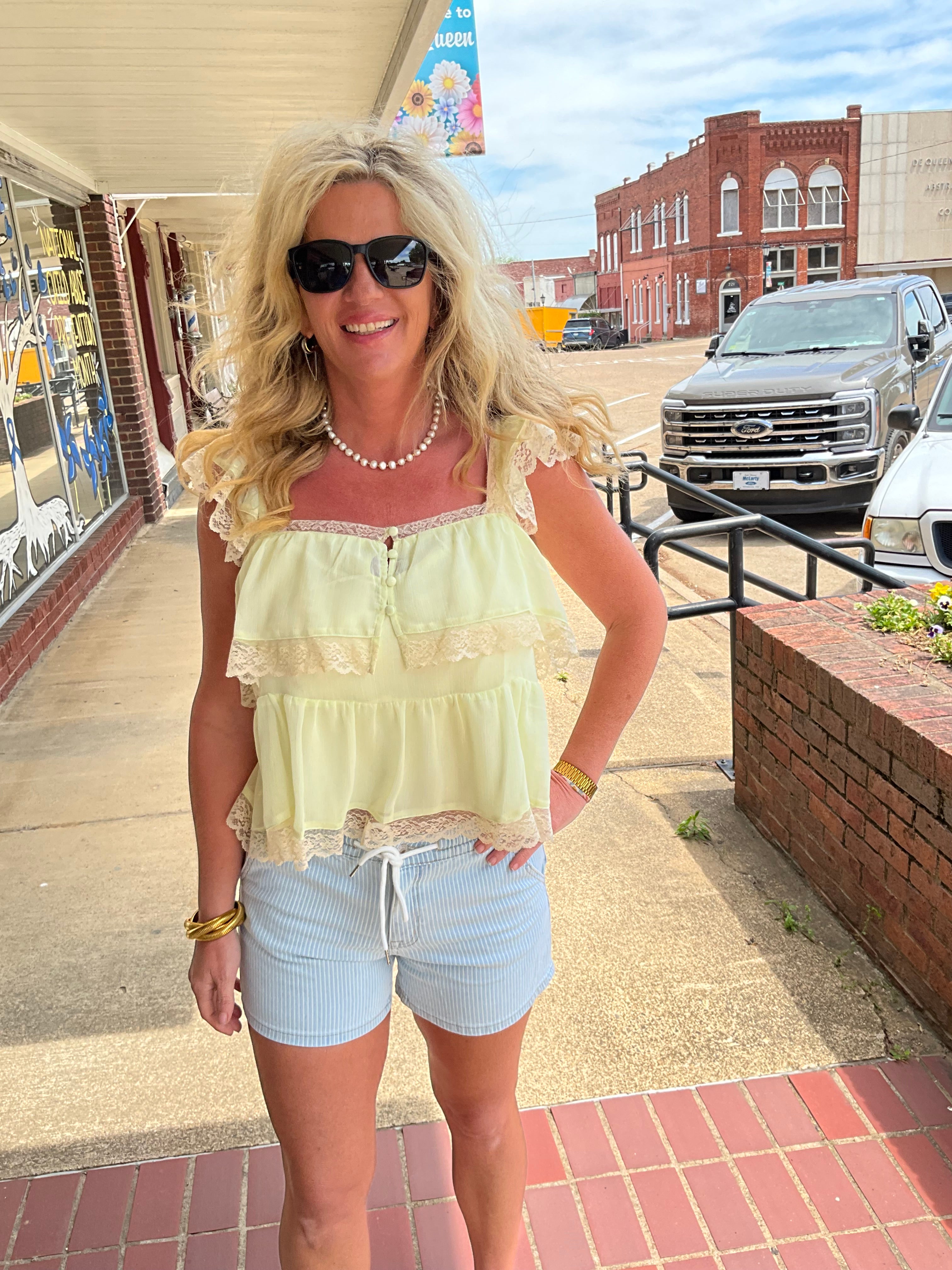 Seaside Stripe Lovervet High Rise Shorts