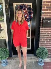 Red hot romper