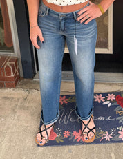 Hidden dark wash Logan style jeans