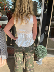 Satin tie knot blouse