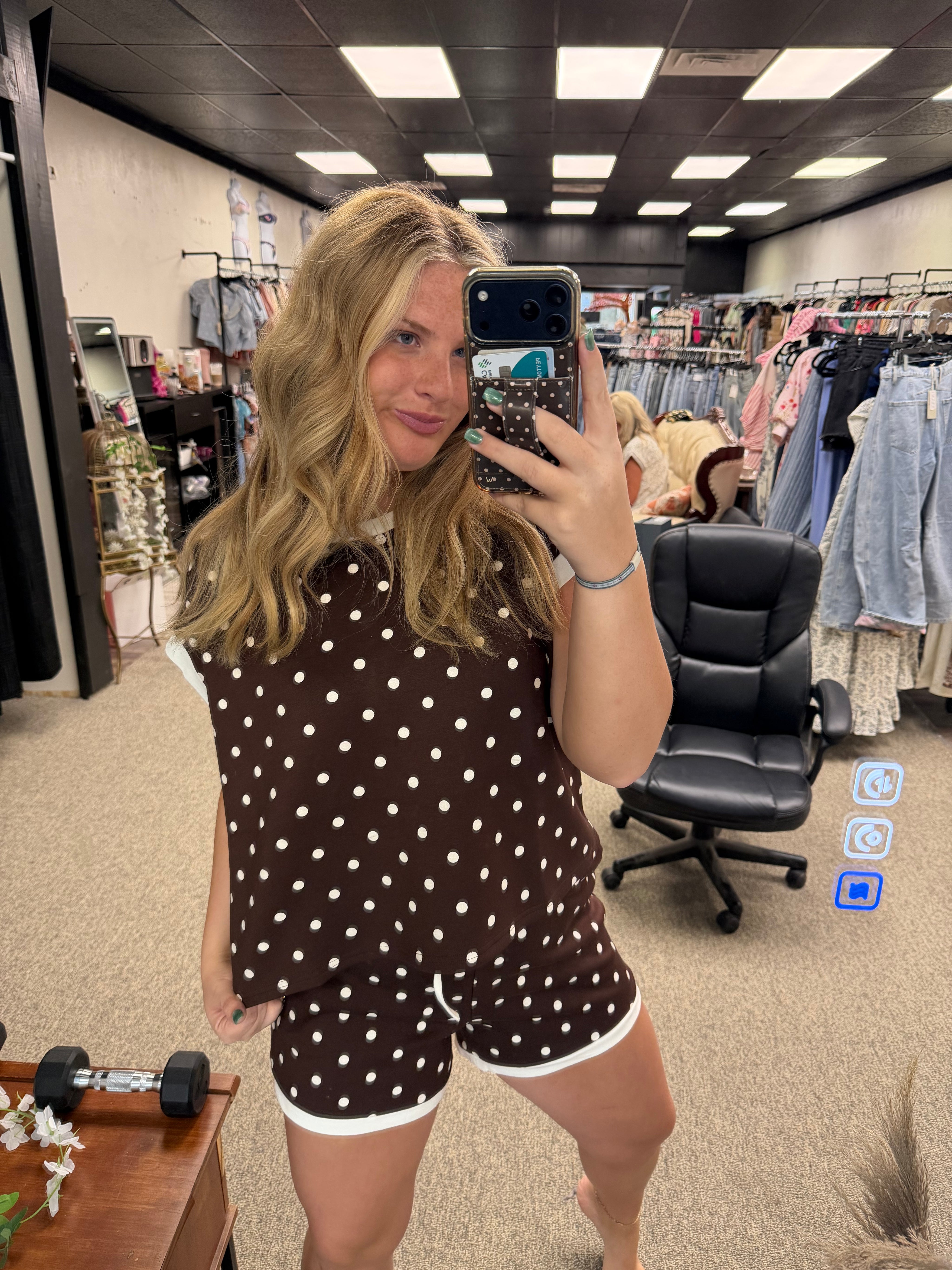 Mocha Moment Polka Dot Lounge Set