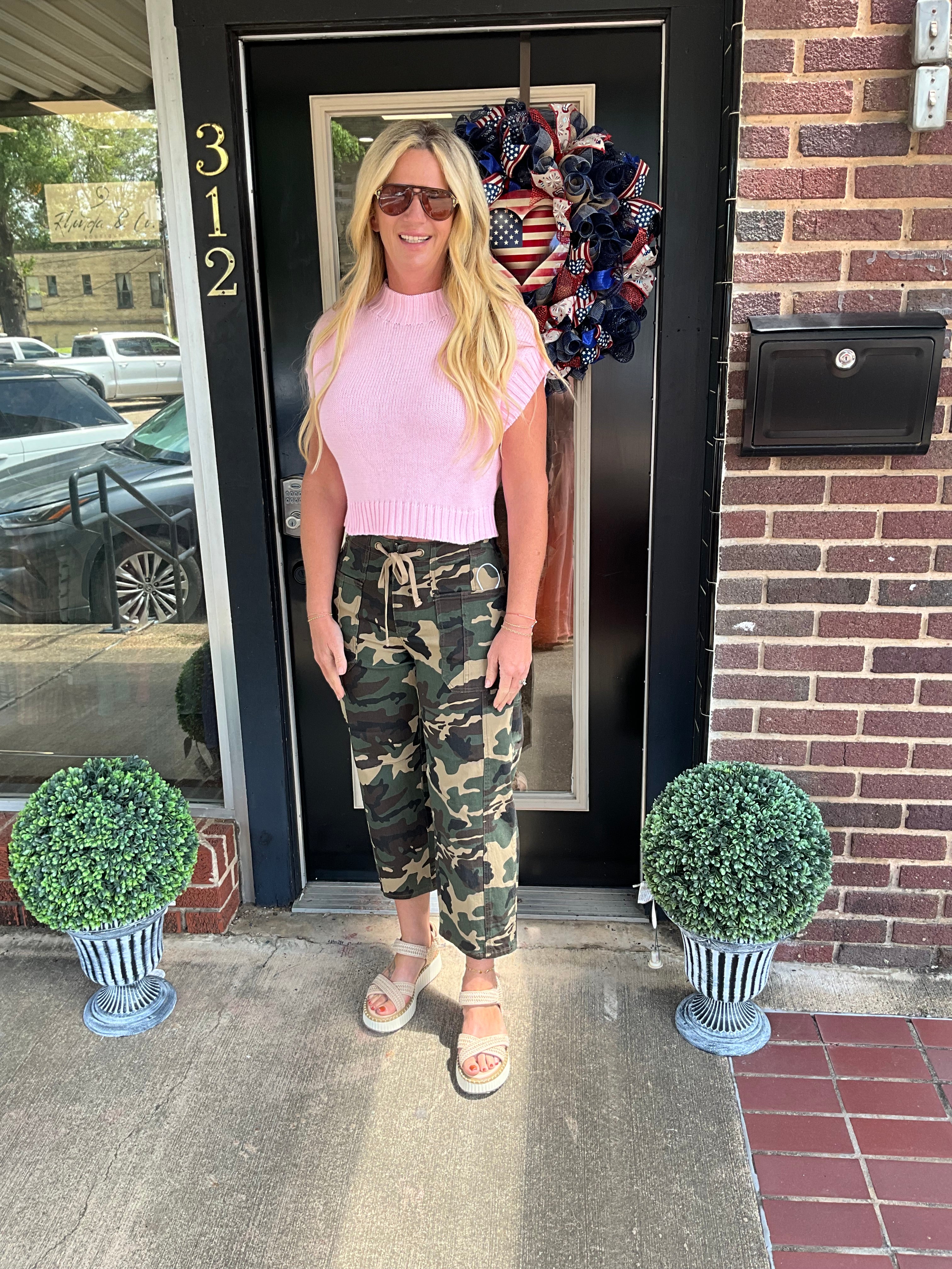 Camo crush risen jeans