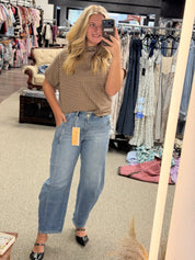 Risen On the Curve Barrel Jeans