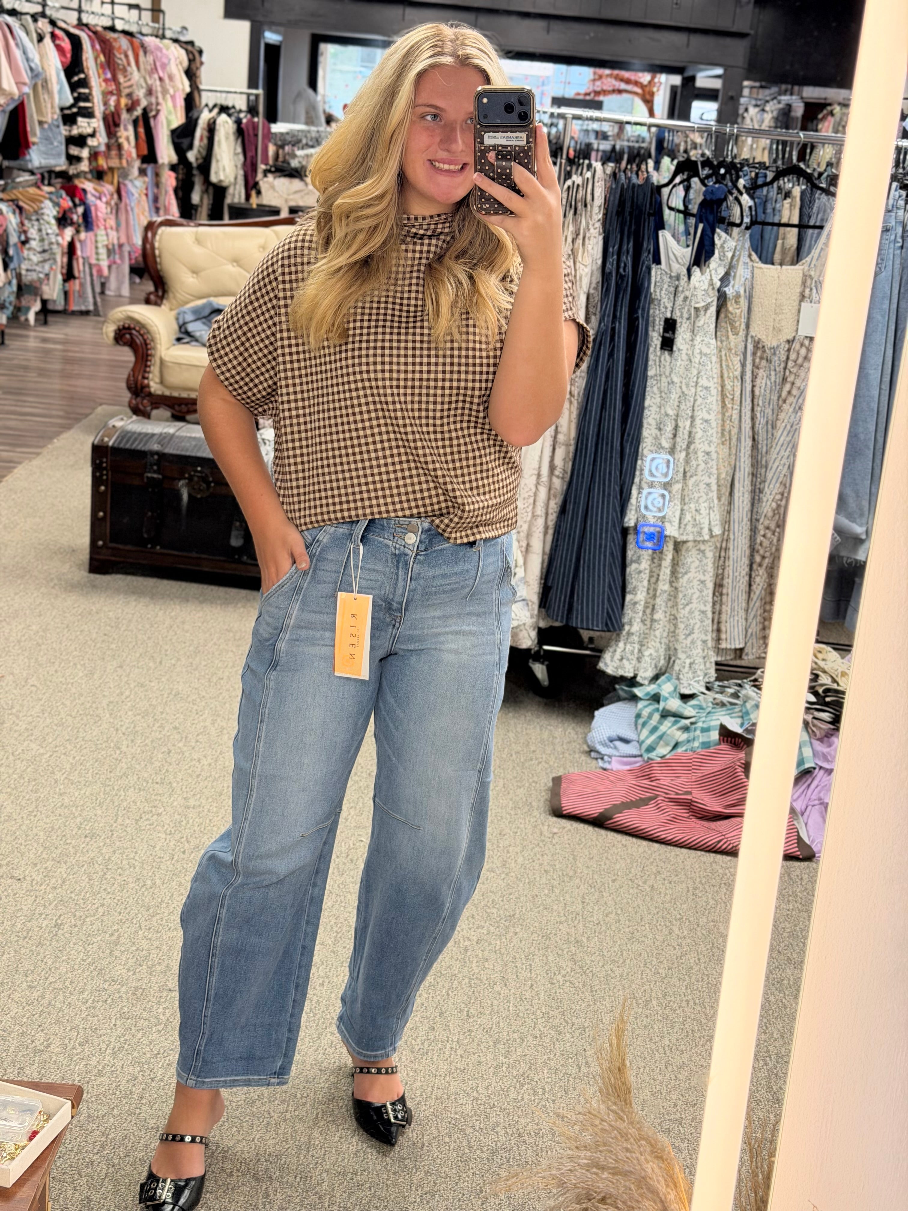 Risen On the Curve Barrel Jeans
