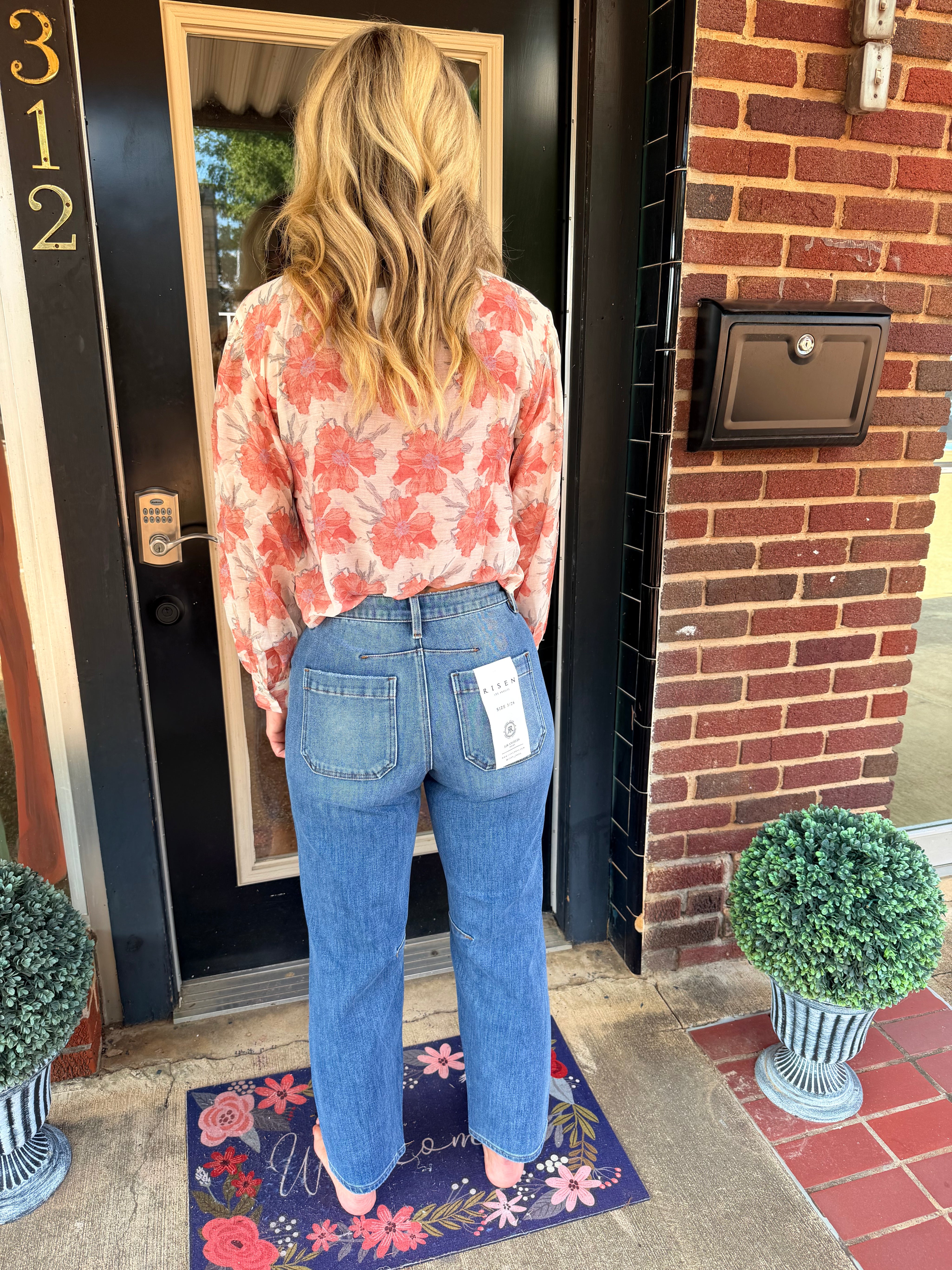 Blossom & Bow Tie-Neck Blouse