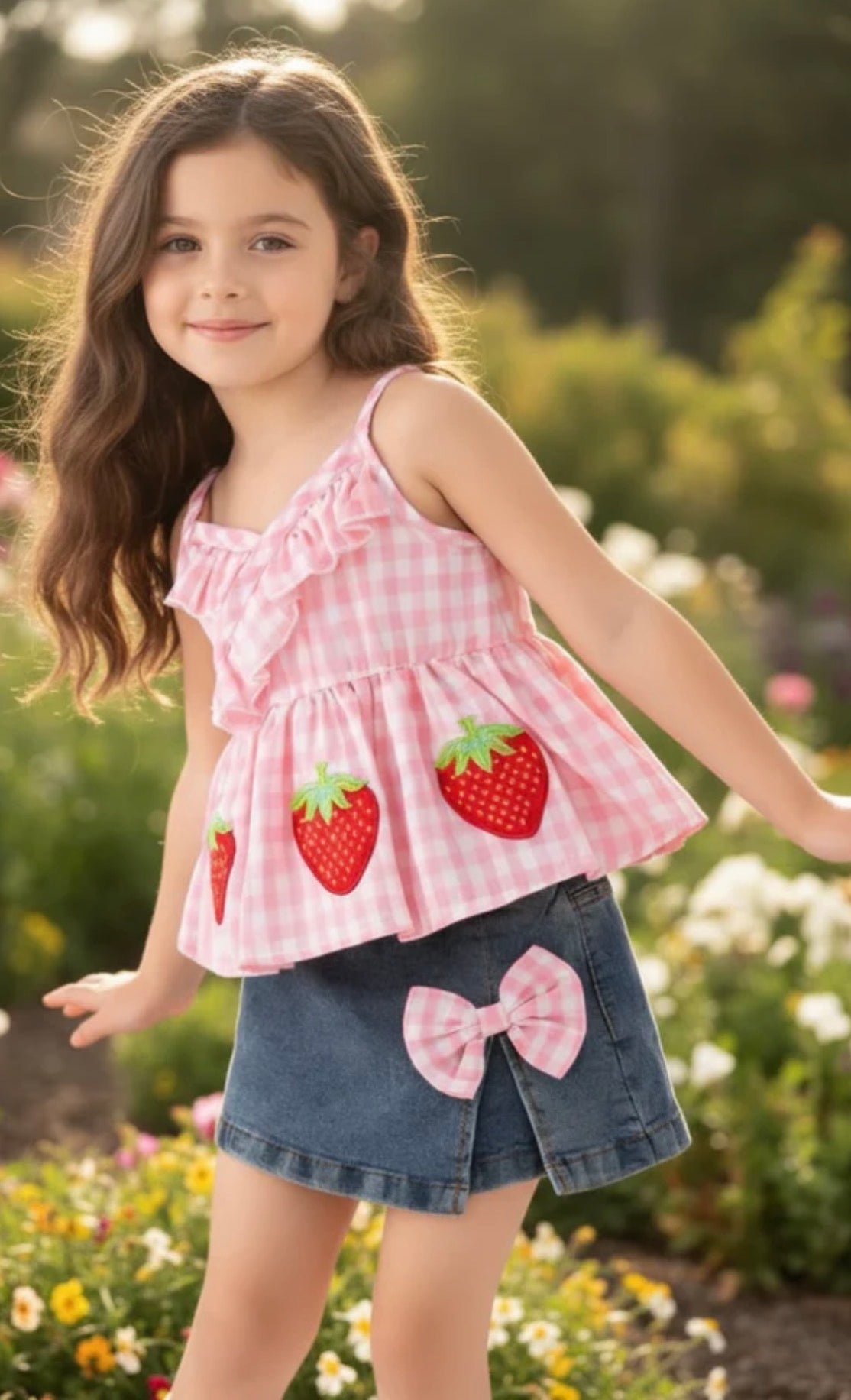 Little girls strawberry outfit
