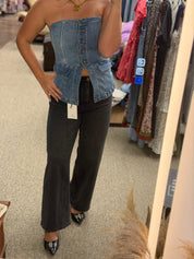 The Nashville denim hidden brand corset