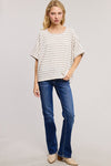 stripe knit boxy top