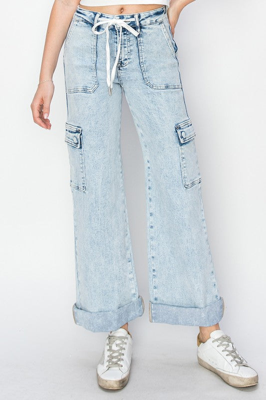 Risen acid cargo jeans