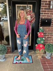 Polly patchwork overalls