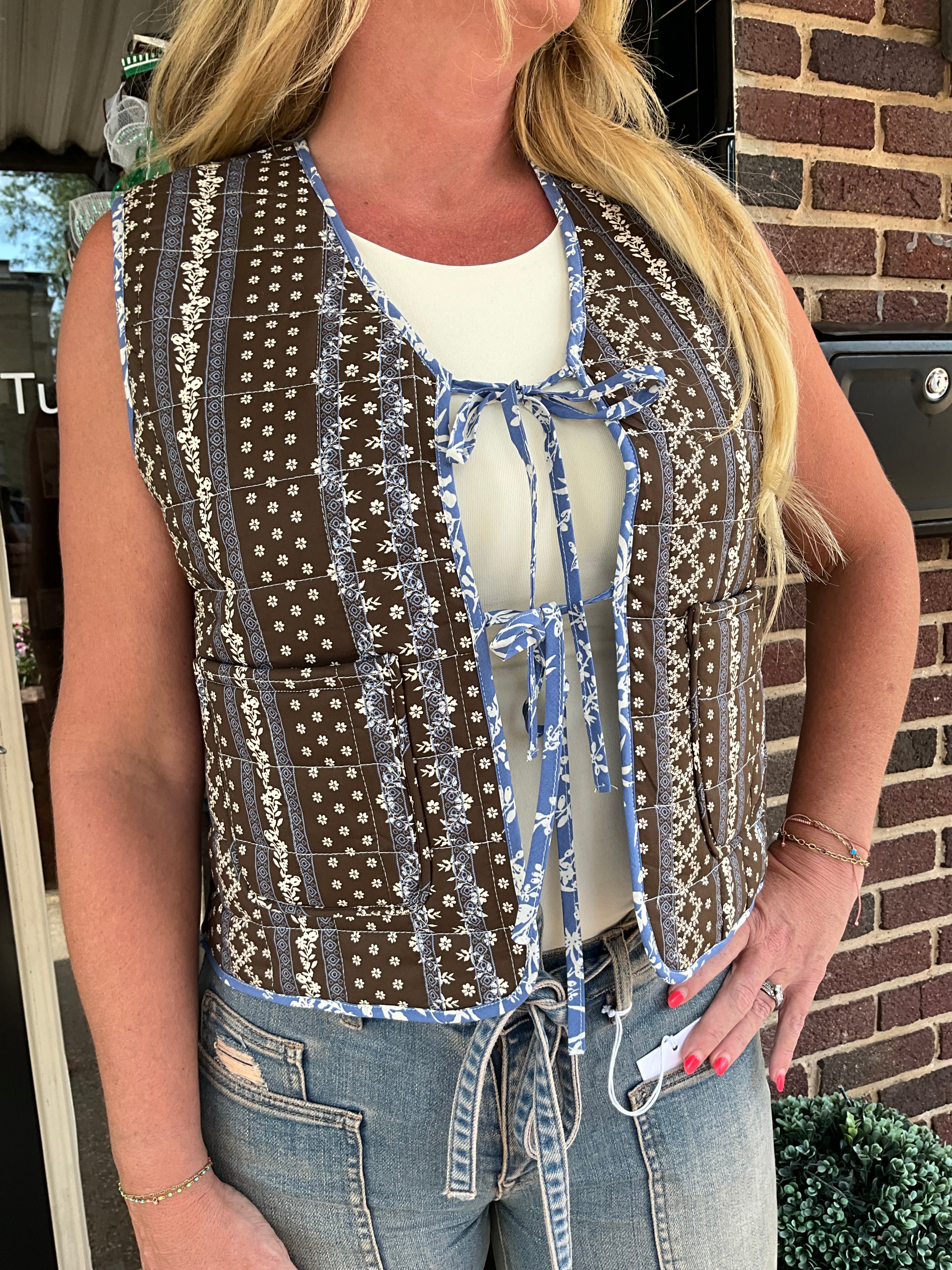 Rustic quilted vest