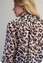 Wild Elegance Tie-Neck Blouse