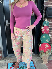 Blushing Prairie Floral Jeans
