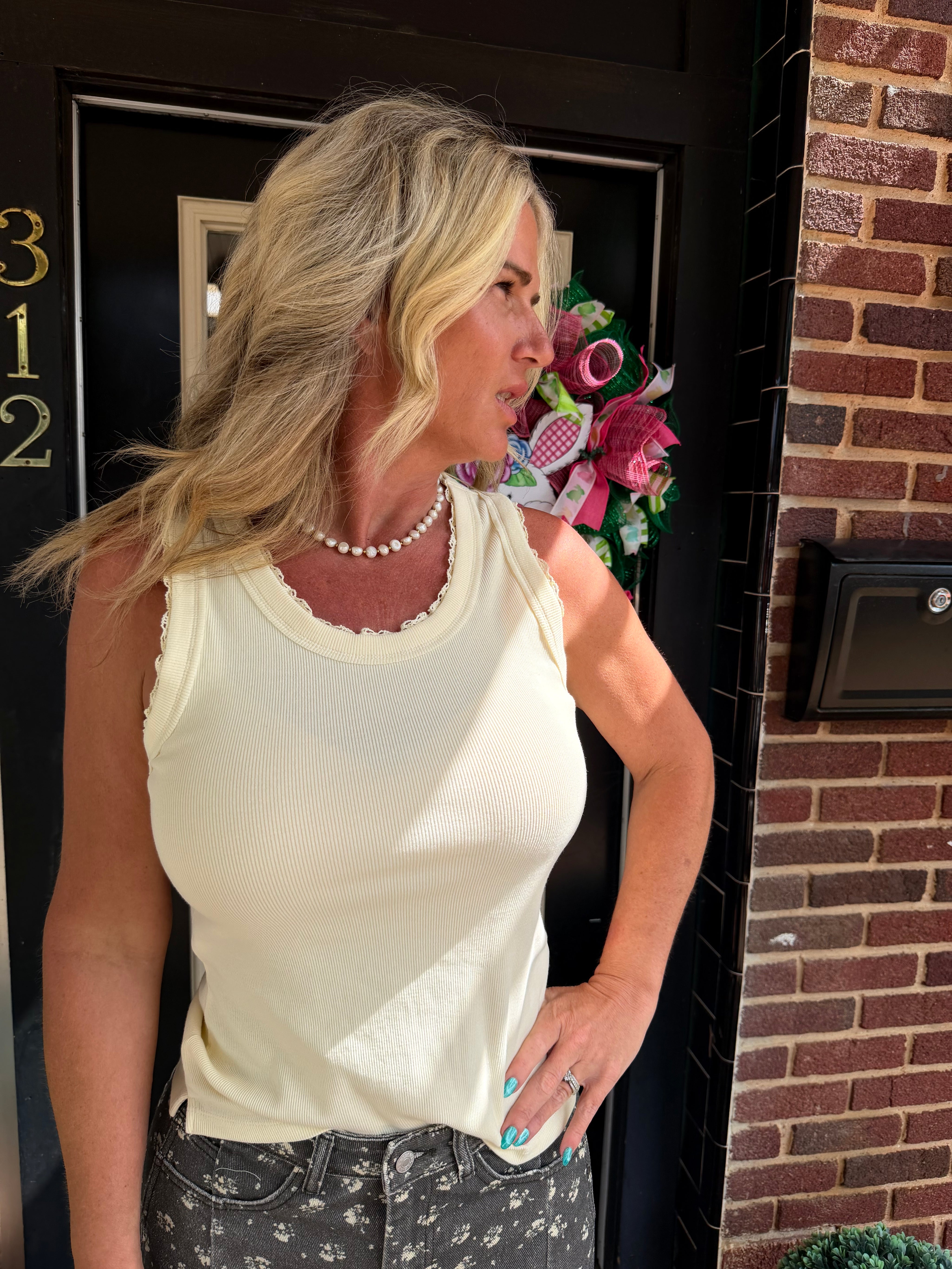 Sadie cream tank