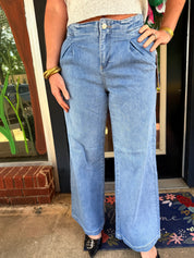 Risen Effortless Edge Wide Leg Jeans