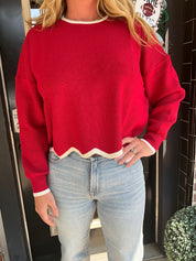 Crinkle cut sweater