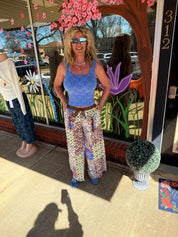 Free Spirit Patchwork Boho Wide Leg Pants
