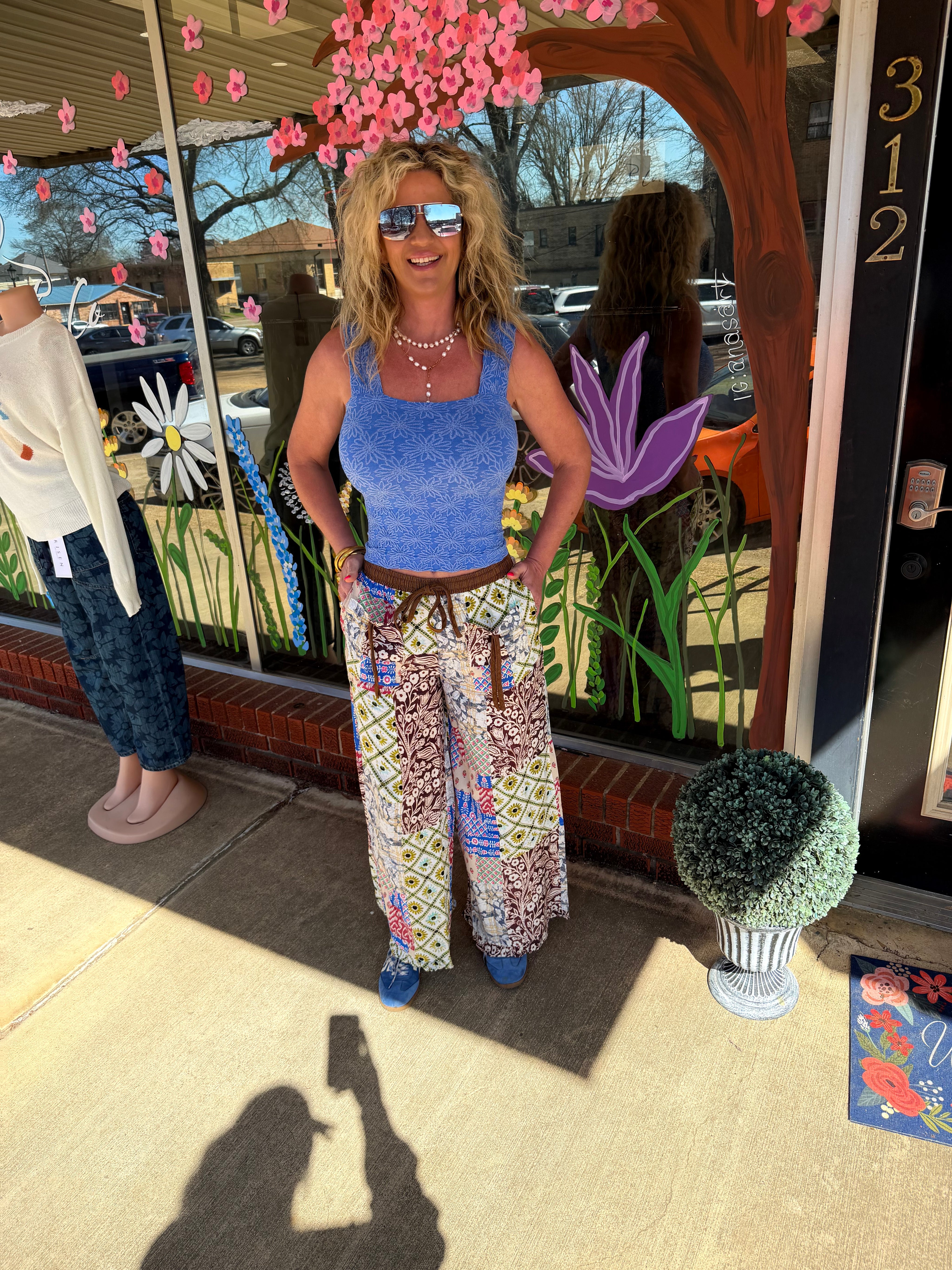 Free Spirit Patchwork Boho Wide Leg Pants