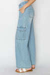 medium high rise cargo jeans Risen