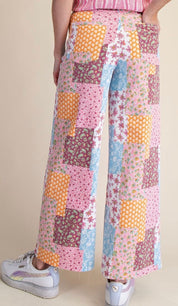 Sweet Meadow Patchwork Wide Leg Pant