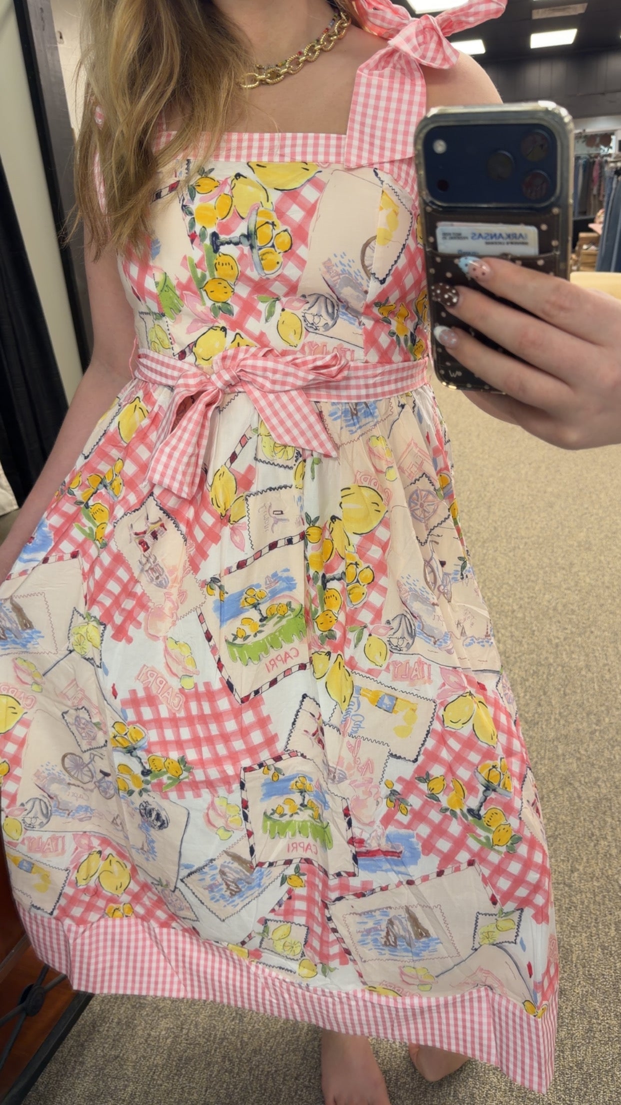 Sweet picnic patchwork midi