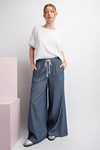 Pinstripe wide leg pant