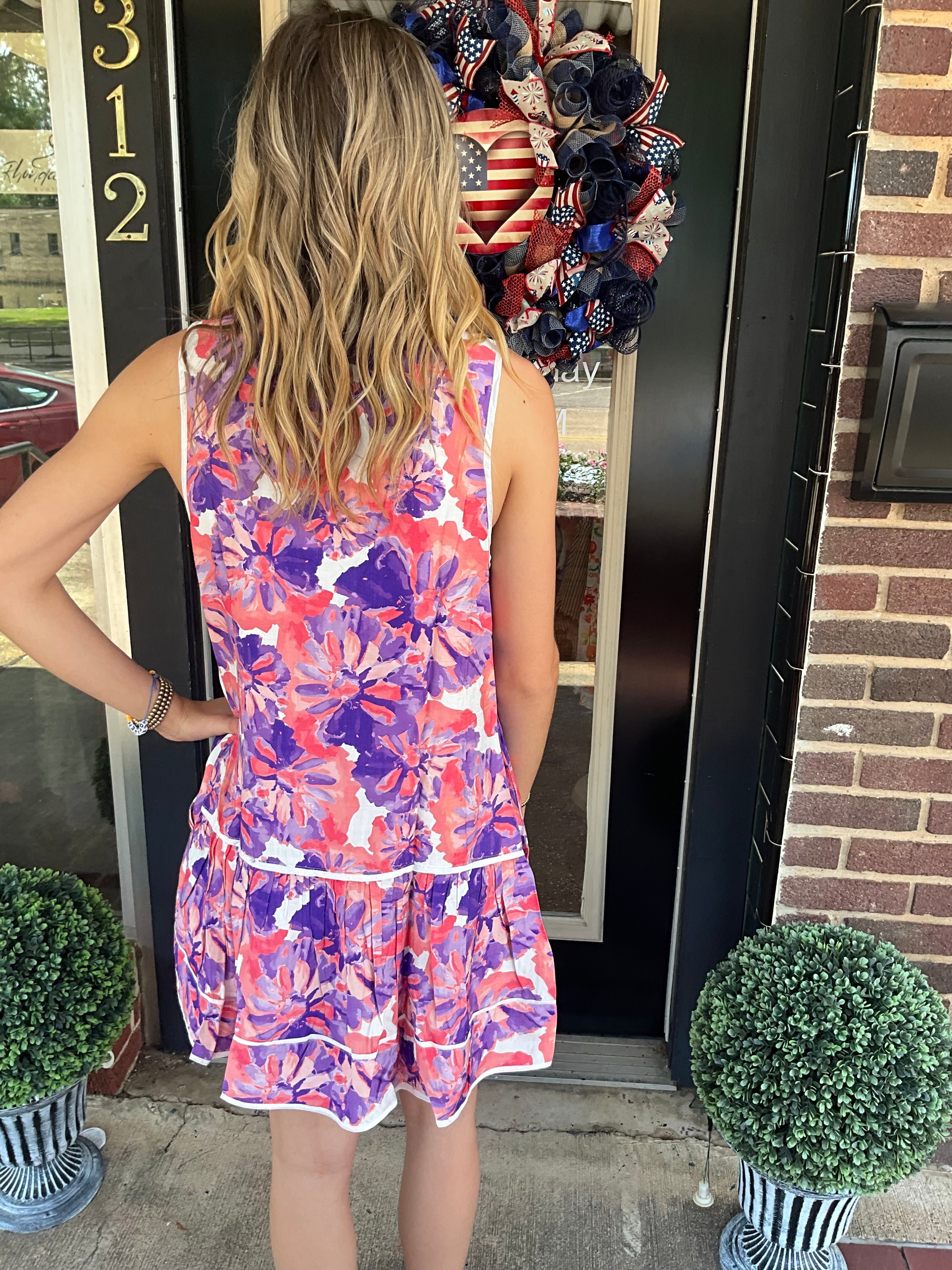 Violet splash Dress