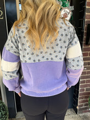 Lavender easel pullover