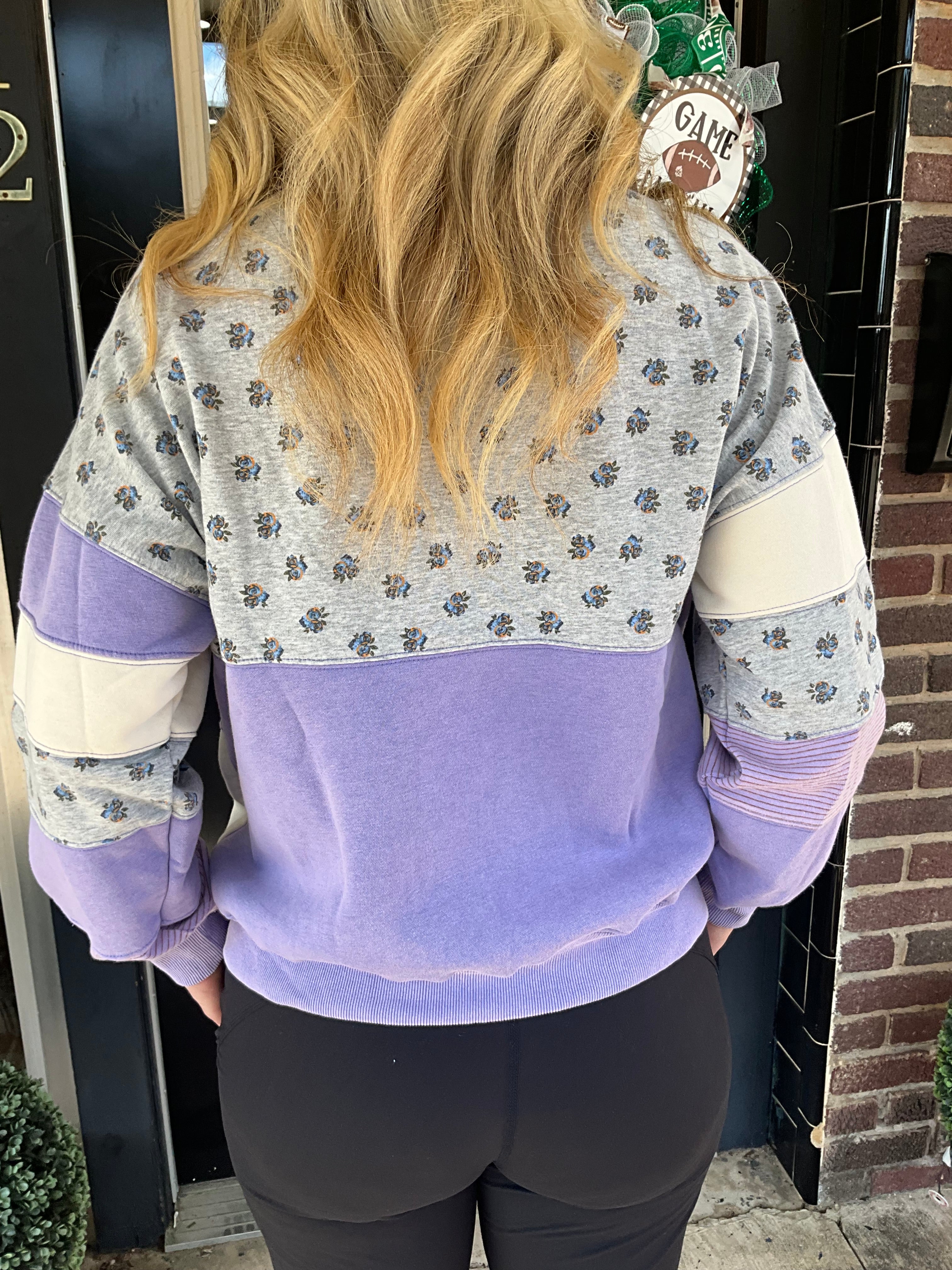 Lavender easel pullover
