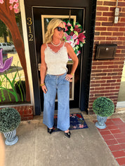 Risen Effortless Edge Wide Leg Jeans