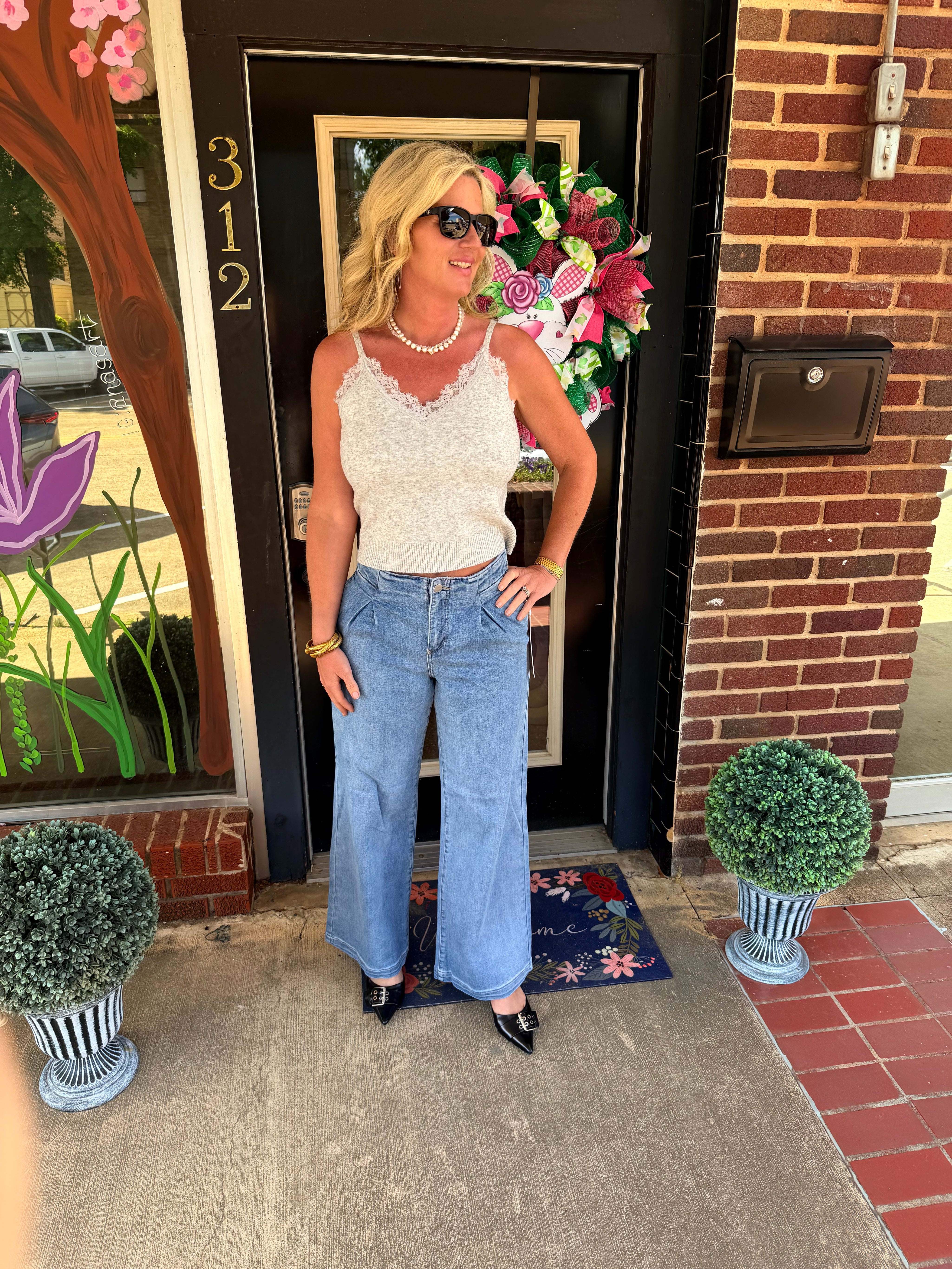 Risen Effortless Edge Wide Leg Jeans