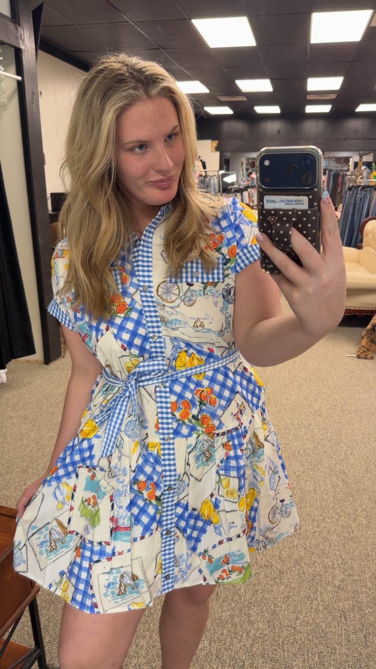 Sunny stroll patchwork dress