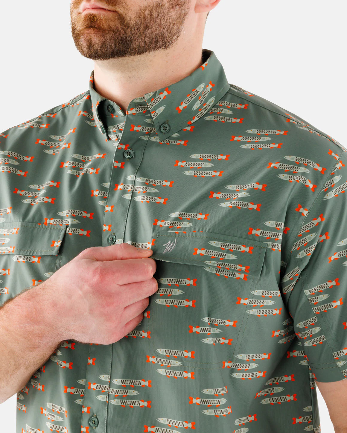Muskied Men's Outpost Short-Sleeve Button-Down Shirt - UPF 40+