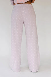 Happy Camper Polka Dot Lilac Wide-Leg Pants