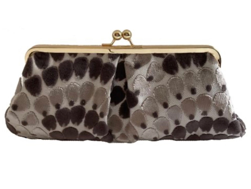 Kate: Taupe/Black chenille peacock