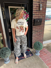 Sahara mix animal print pants