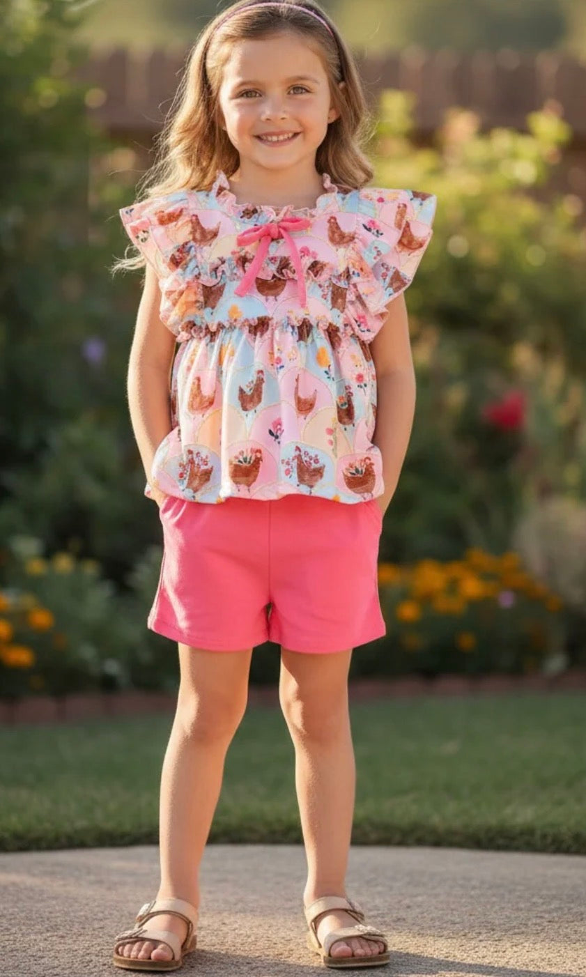 Little girls chicken set