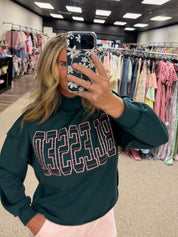 Blessed Mock Neck Graphic Sweatshirt