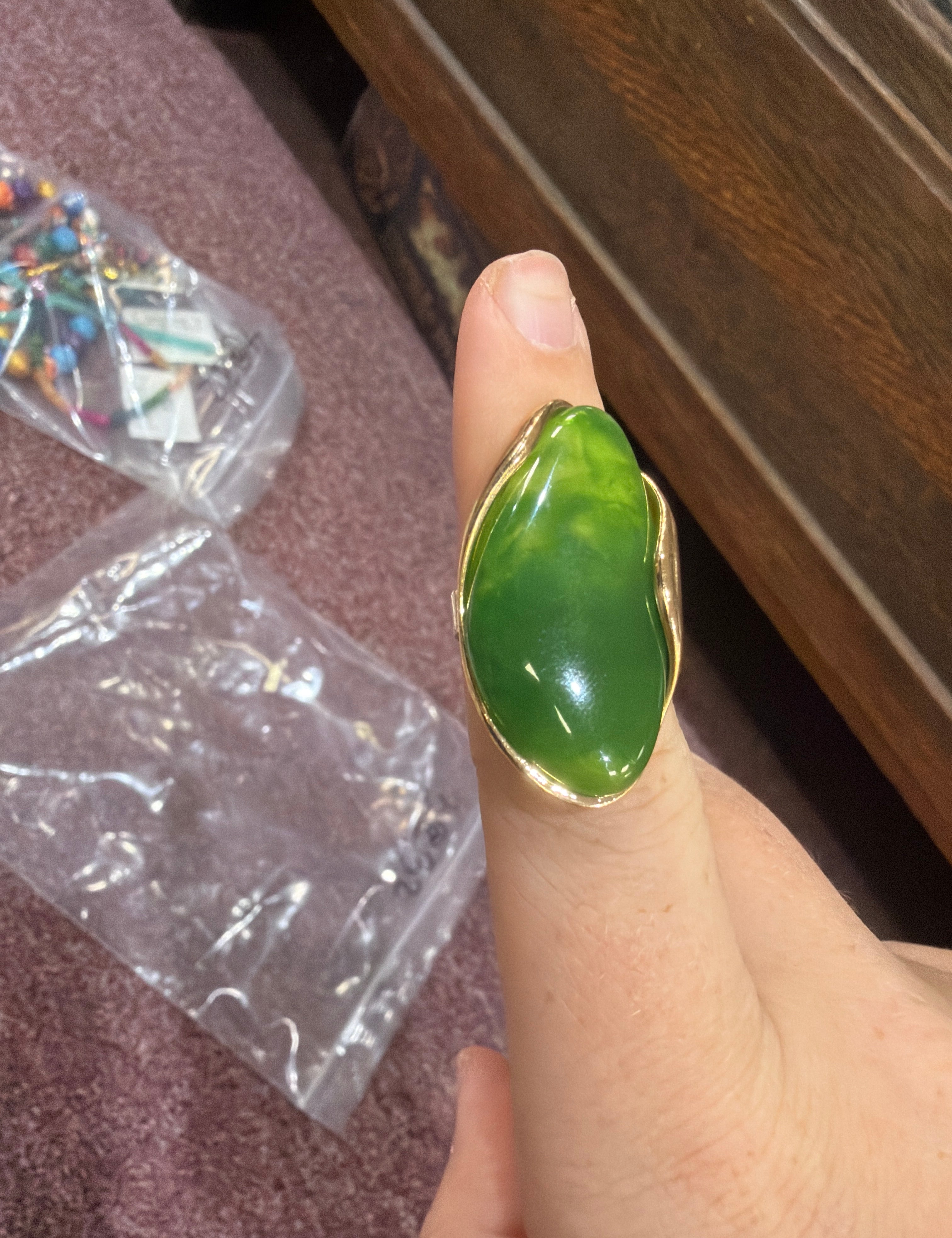 Autumn Gem Adjustable Statement Rings