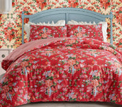 Vintage Rose Reversible King Comforter Set