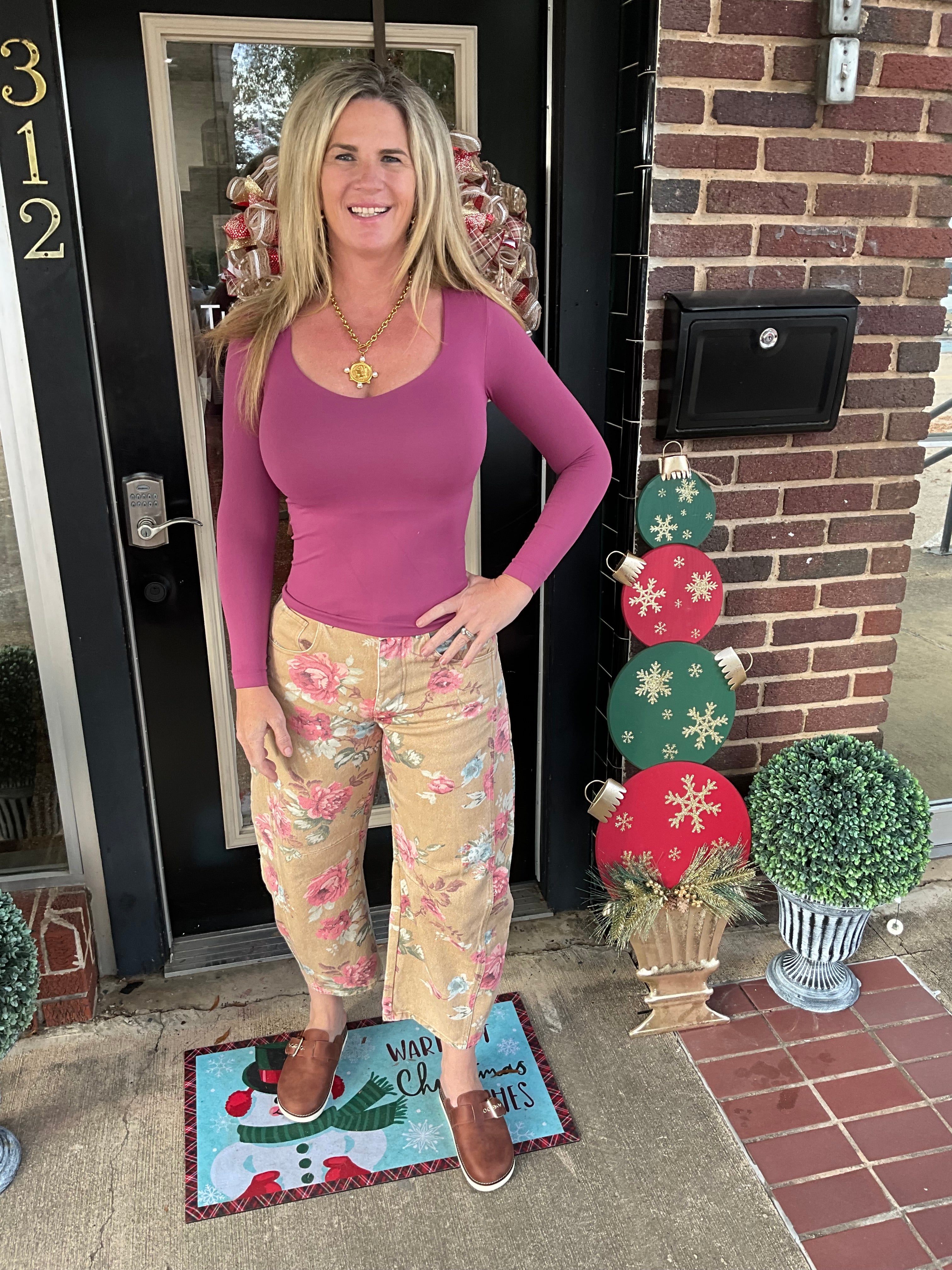 Blushing Prairie Floral Jeans